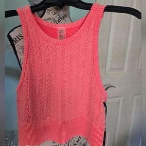 Urban Rebel Washed Coral Crop Top NWT Sz L/XL